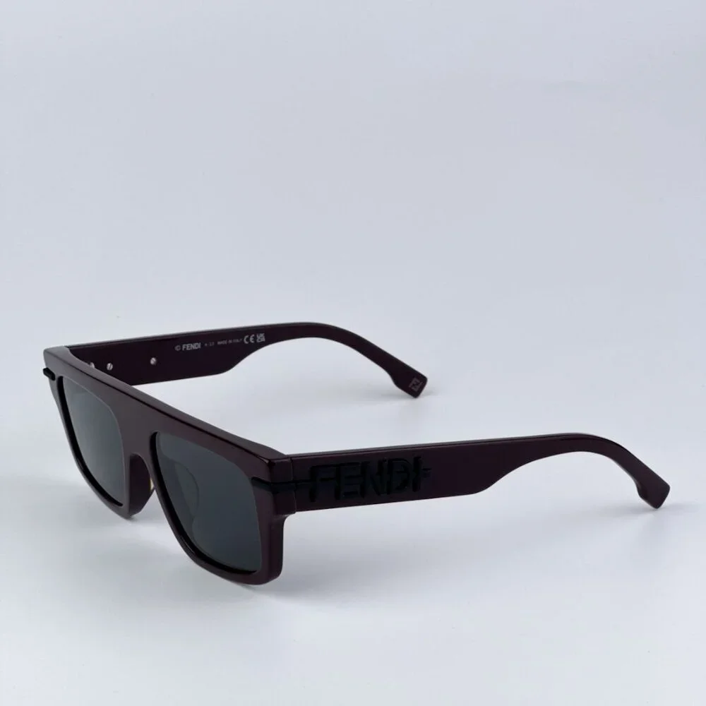 Fendi FE40091U FENDIGRAPHY 69A BRAND NEW Sunglassses Bordeaux Grey Unisex